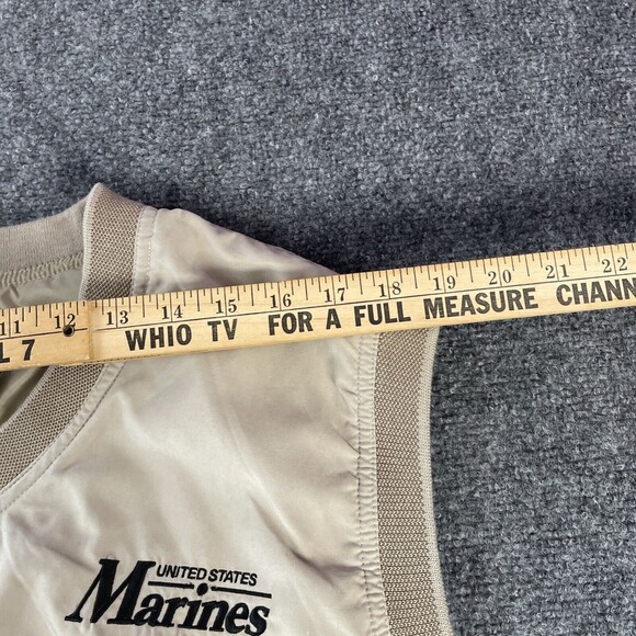 Marines Men’s Sleeveless Vest Banded Waist Zipper Pockets Military V-Neck Heavy - Picture 11 of 16